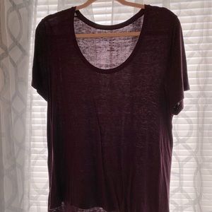 Maroon flowy tshirt